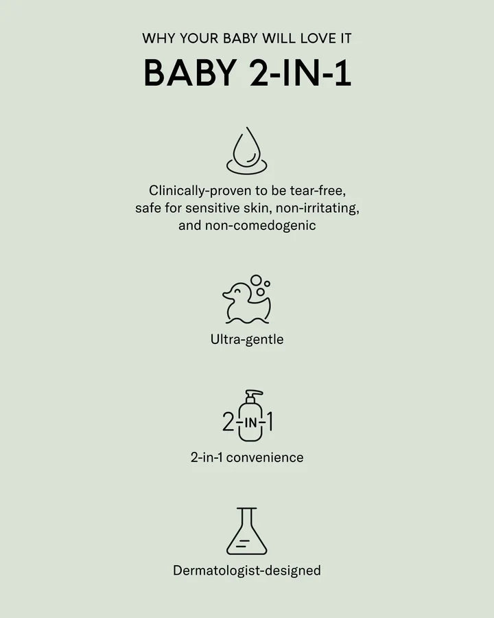 SEEN Baby 2-in-1 Shampoo & Body Wash, Fragrance Free