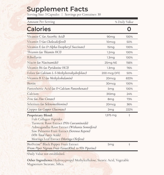 Inner Glow Vitamins Hair, Skin & Nails Formula